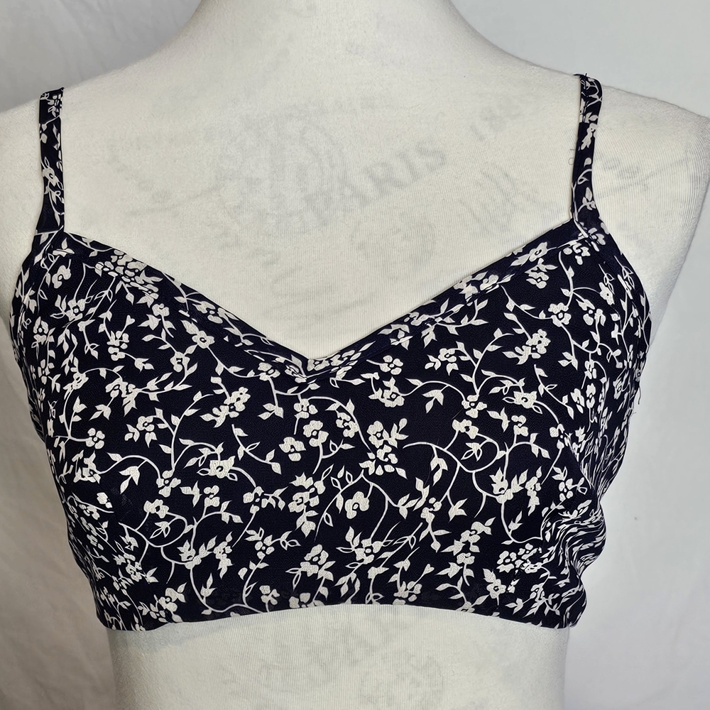 Rampage Black and White Floral Bralette